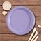 24 Count Lavender Color Round Dessert Plates 7 Inch for Spring Party Snacks